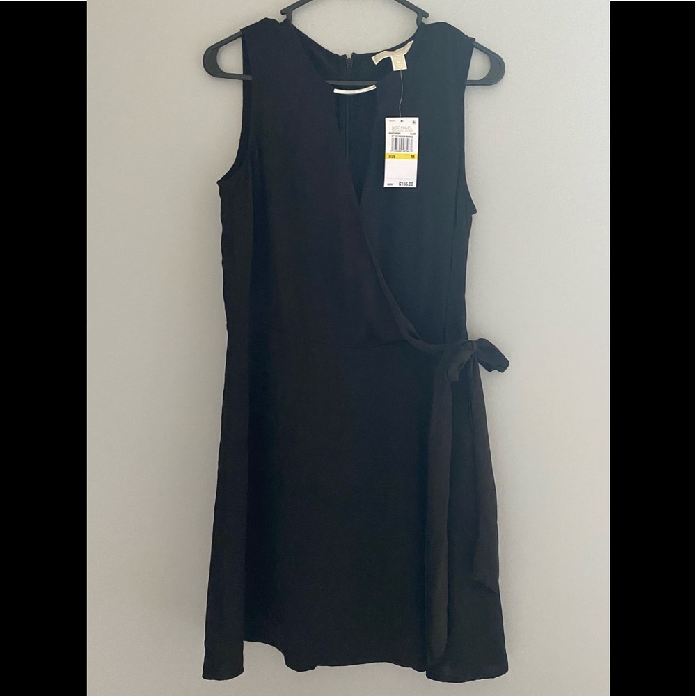 Michael Kors black silk mini dress